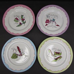 4 Rosanna Shoes Purses Fashion Christmas 8" Salad